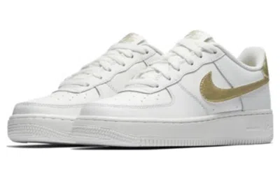 Nike (gs)  Air Force 1 'summit White Gold' In White