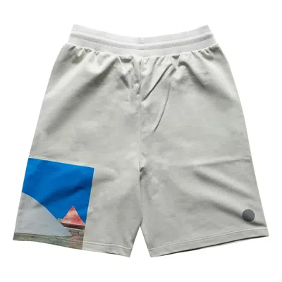 A-cold-wall* Hemisphere Print Shorts 'chalk Grey' In Gray