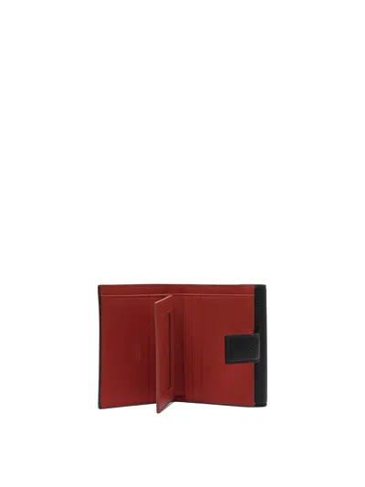 Ferragamo Compact Textured Leather Accessories In Black