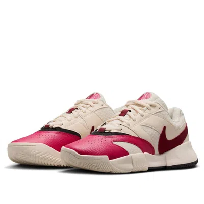 Nike (wmns)  Court Lite 4 'pale Ivory Sail Black Team Red' In Neutral