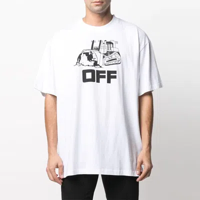 Off-white Ss21 Mona Lisa Rubber Strap Printing Pullover Short Sleeve White