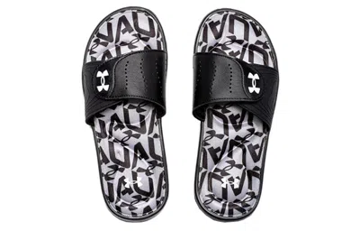 Under Armour (wmns)  Ignite 6 Graphic Footbed Slide 'halo Grey Black'