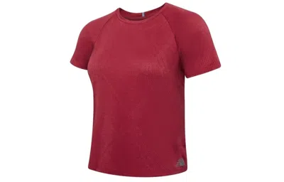 New Balance (wmns)  Sports Running Round Neck Short Sleeve Red