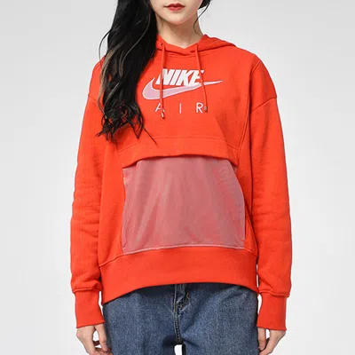 Nike (wmns) As W  Sportswear Air Hoodie Chile Red In Red