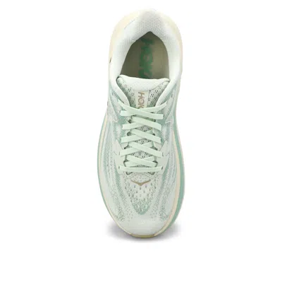 Hoka Clifton 10 Rubber-trimmed Jacquard-mesh Sneakers In Green