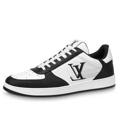 Pre-owned Louis Vuitton Rivoli Sneakers 'white With Stripes And Black Logo' In Multi