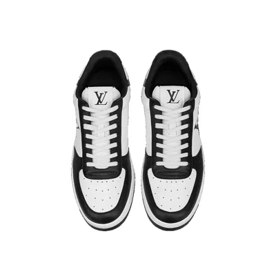 Pre-owned Louis Vuitton Rivoli Sneakers 'white With Stripes And Black Logo' In Multi