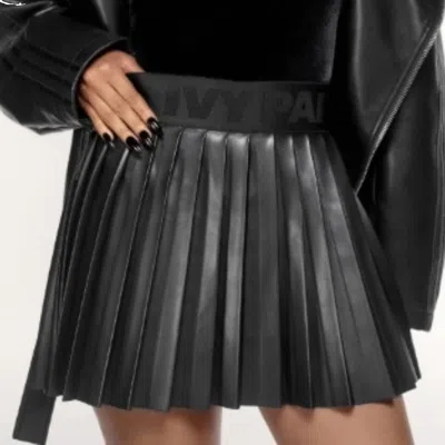Adidas Originals (wmns)  X Ivy Park Leather Pleated Mini Skirt 'black'