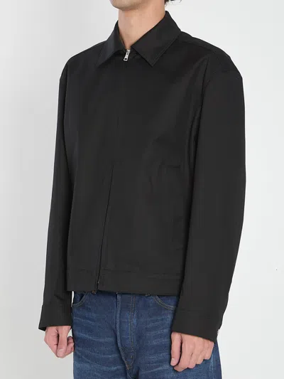 Gucci Twill Jacket With Web Detail In Black
