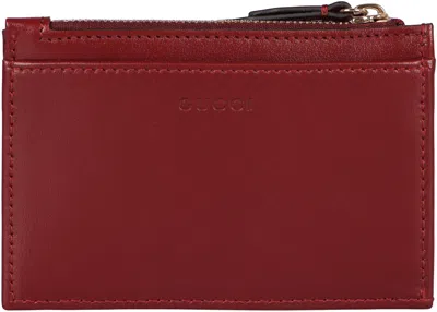 Gucci Leather Keyring In Red