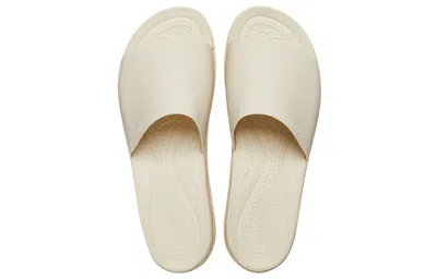 Crocs (wmns)  Brooklyn Slide 'white Beige' In Neutral