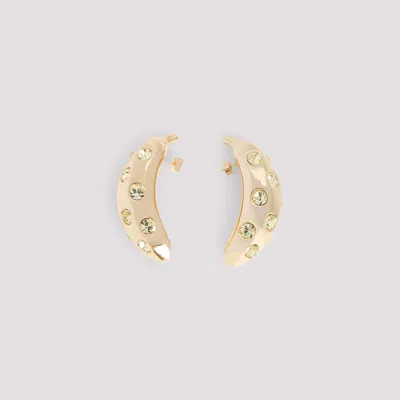 Jacquemus Banana Earrings With Rhinestones