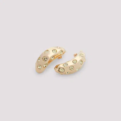 Jacquemus Banana Earrings With Rhinestones