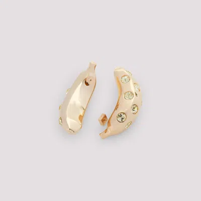 Jacquemus Banana Earrings With Rhinestones