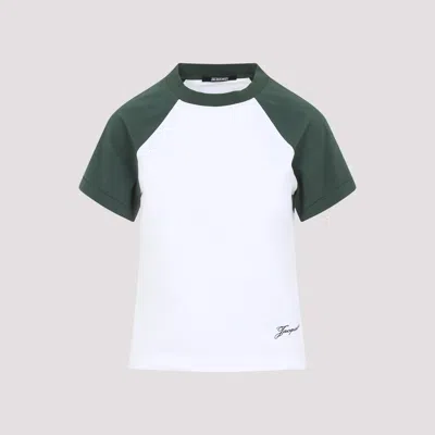 Jacquemus Cotton Blend T-shirt With Contrasting Raglan Sleeves