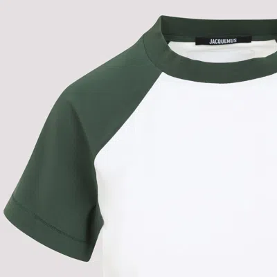 Jacquemus Cotton Blend T-shirt With Contrasting Raglan Sleeves