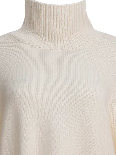 Lisa Yang Fleur Cashmere Turtleneck Sweater In White
