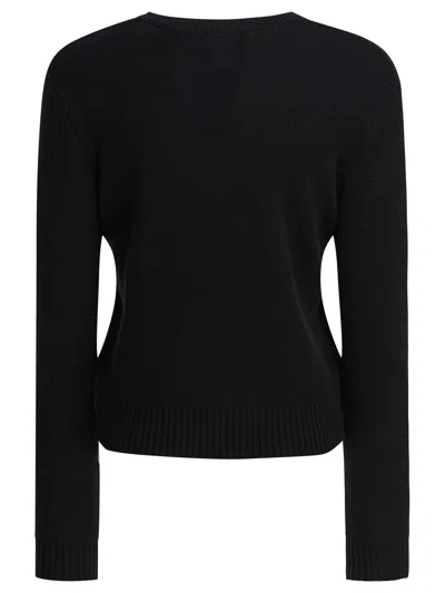 Lisa Yang Black Knitted Cashmere Knitwear In Blue