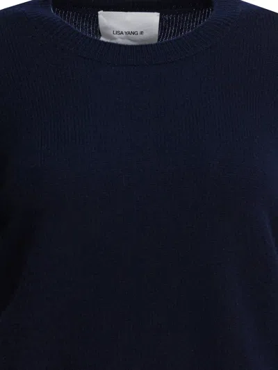 Lisa Yang Deep Blue Cashmere Sweater In Blue