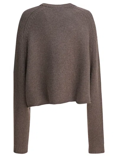 Lisa Yang Grey Knitted Cashmere Knitwear In Gray