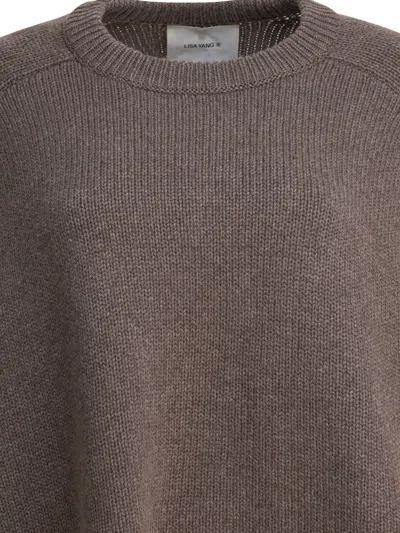 Lisa Yang Grey Knitted Cashmere Knitwear In Gray