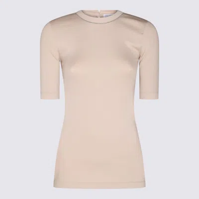 Brunello Cucinelli Beige Cotton Stretch T-shirt