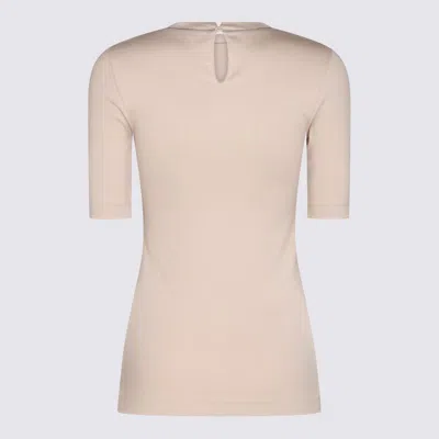 Brunello Cucinelli Beige Cotton Stretch T-shirt