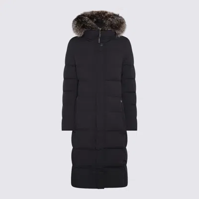 Moorer Padded Parka With Fur Hood And Pockets In Black