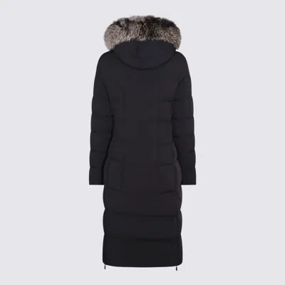 Moorer Padded Parka With Fur Hood And Pockets In Black