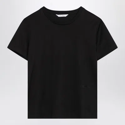 Max Mara Black Cotton T-shirt In Black