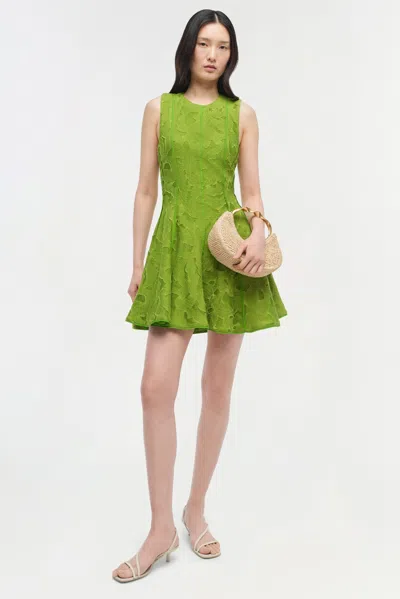 Simkhai Women's Sylvia Jacquard Fit & Flare Mini Dress In Green