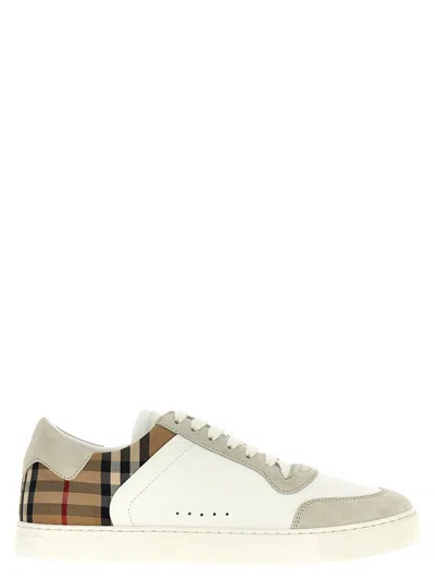 Burberry Leather Sneakers In White