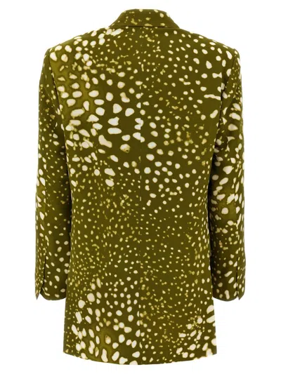Dries Van Noten Basti Blazer In Green