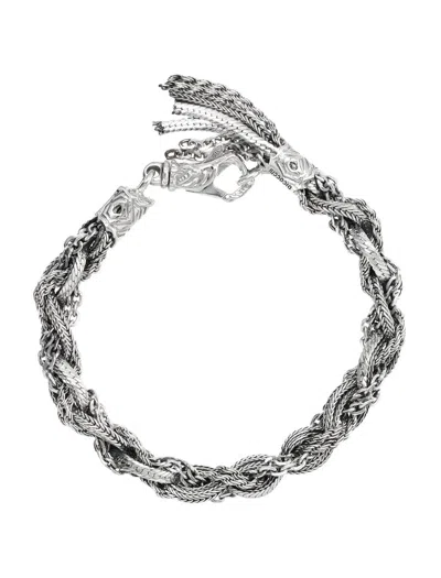 Emanuele Bicocchi Round Braid Medium Bracelet In Metallic