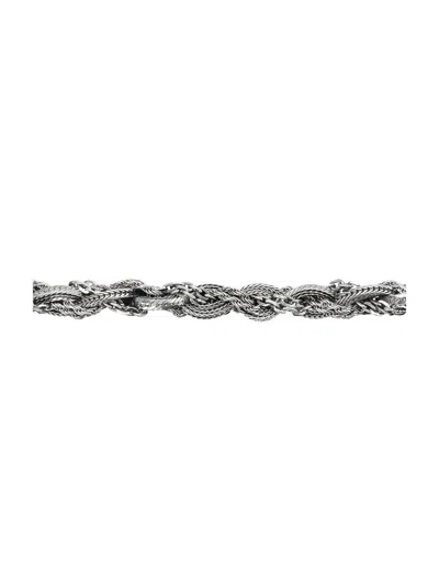Emanuele Bicocchi Round Braid Medium Bracelet In Metallic
