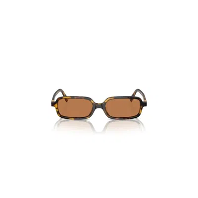 Miu Miu Tortoiseshell-effect Rectangle-frame Sunglasses In Multi