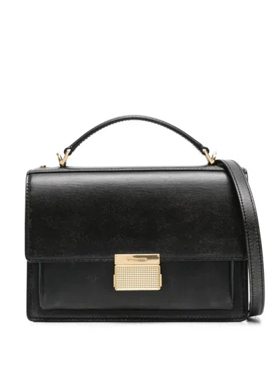 Golden Goose 'venezia' Black  Hand Bag With Lettering Logo And Clasp Closure In Black