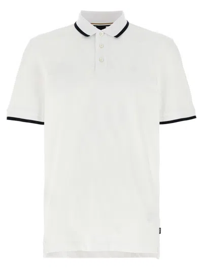 Hugo Boss Boss Parlay 190 Polo T Shirt White In Brown