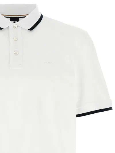 Hugo Boss Boss Parlay 190 Polo T Shirt White In Brown