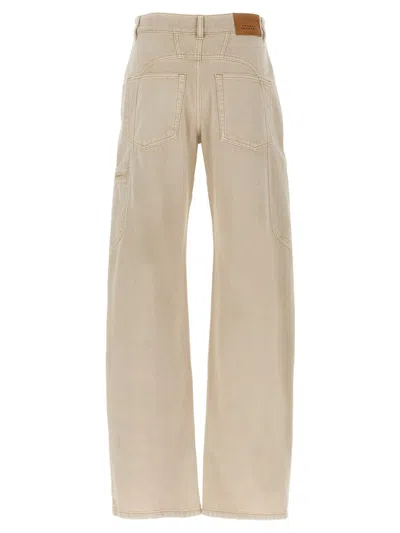 Isabel Marant 'betiane' Jeans In Neutral