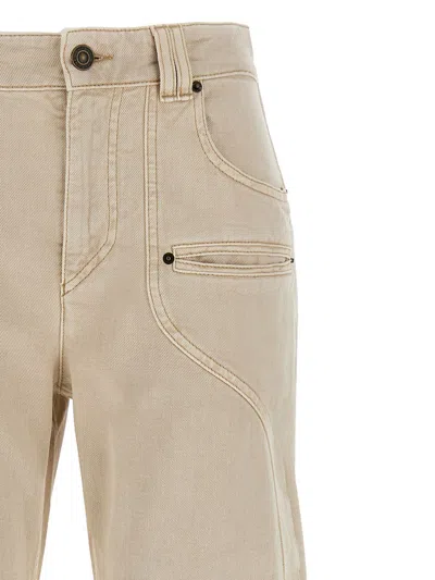 Isabel Marant 'betiane' Jeans In Neutral