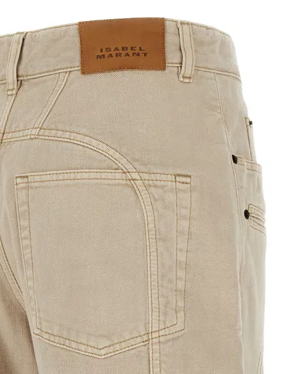 Isabel Marant 'betiane' Jeans In Neutral