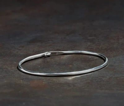 Werkstatt:münchen Bangle Hook Hammered Bracelet