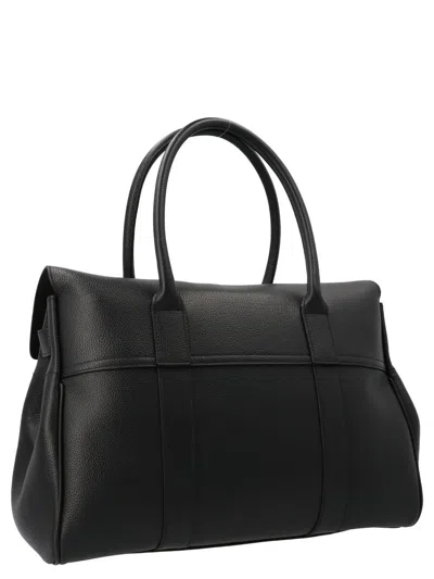 Mulberry 'bayswater' Black Handbag With Twist-lock Fastening In Black