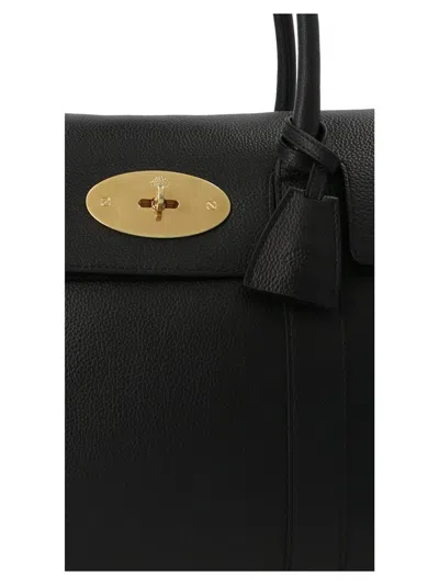 Mulberry 'bayswater' Black Handbag With Twist-lock Fastening In Black