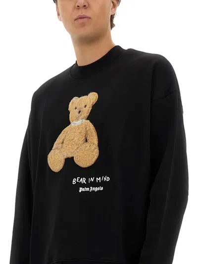 Palm Angels Bear In Mind Sweatshirt In Black