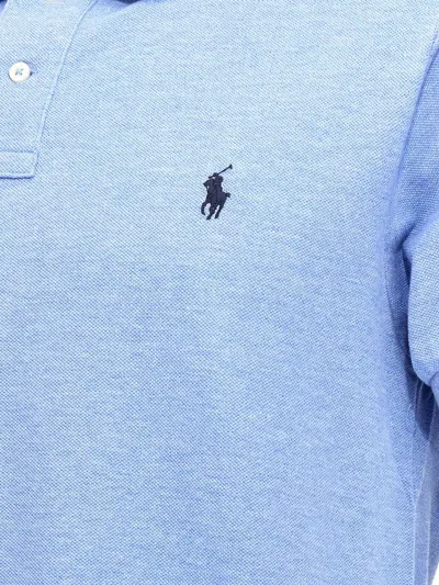 Polo Ralph Lauren Logo Polo Shirt In Blue