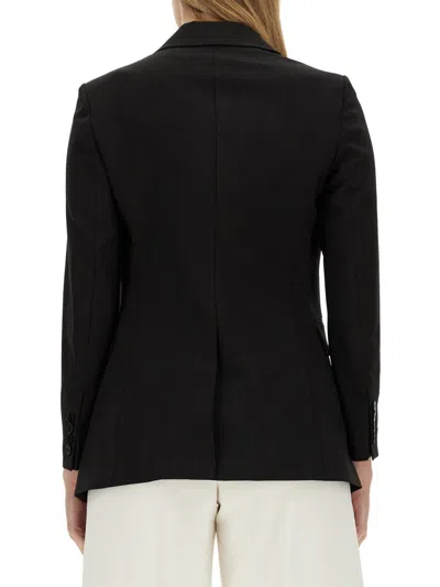 Theory Etiennette Grain De Poudre Wool-blend Blazer In Black