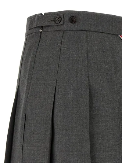 Thom Browne Uniform Mini Skirt In Gray