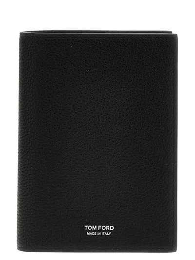 Tom Ford Logo Passport Holder In Black